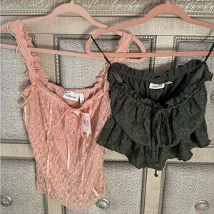 NWT Lace Tank Tops - Pink Buckle